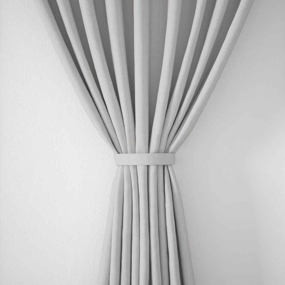 Wakefit Solid Blackout Curtain | Blocks Upto 100% Light | (9 x 4.3 ft) | For Long Door Set of 2 Agaya Grey