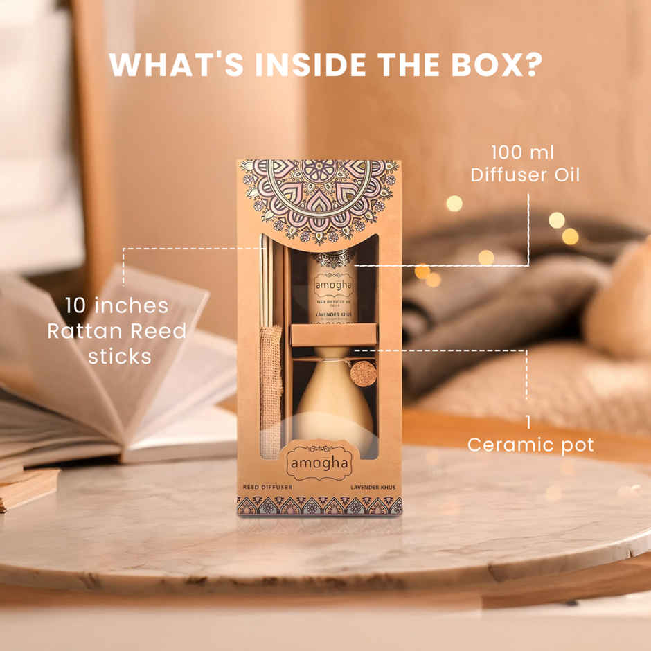 IRIS Amogha Lavender Khus Reed Diffuser Gift Set