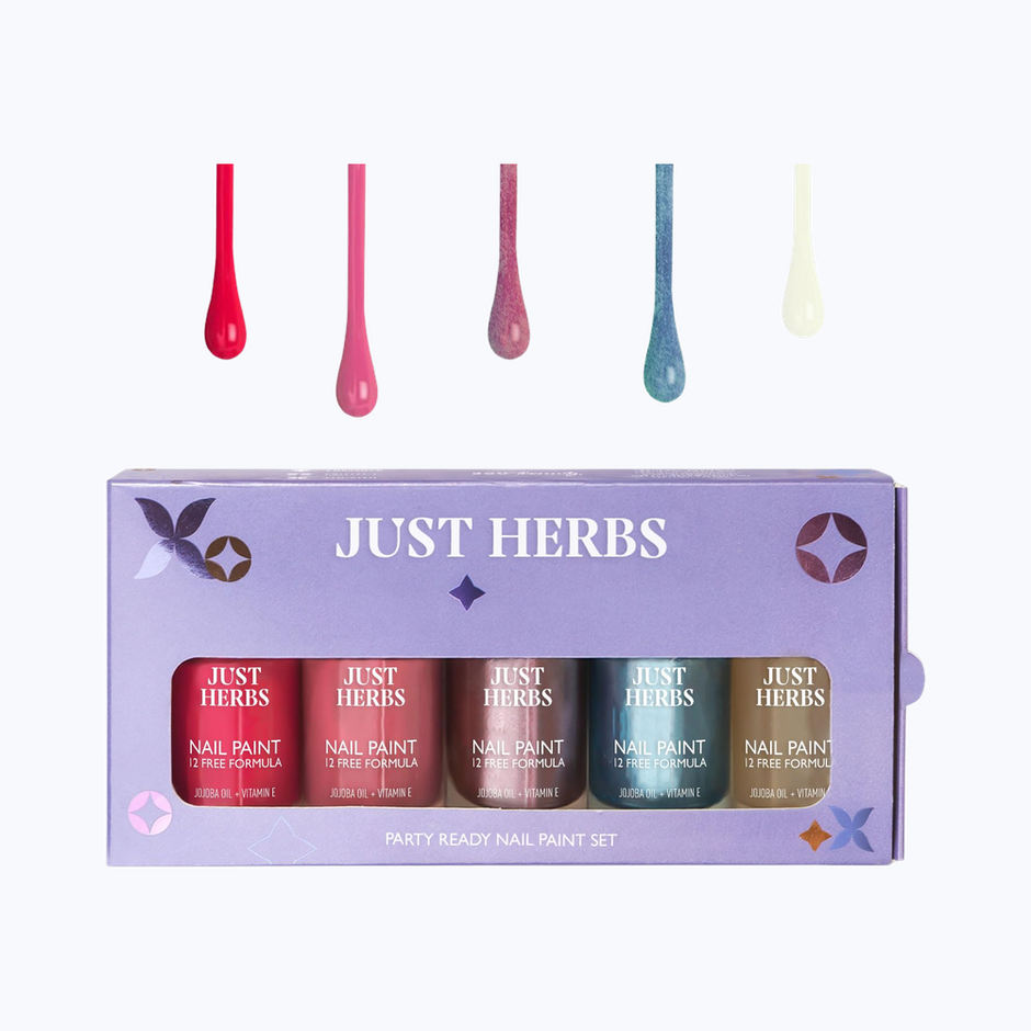 Just Herbs Party Ready Nail Paint Set | Fun & Creative