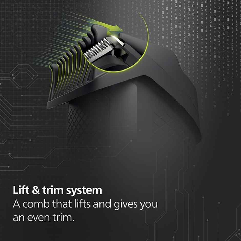 Philips Cordless Beard Trimmer for Men with Lift & Trim Technology|10 Length Setting|BT3302/15