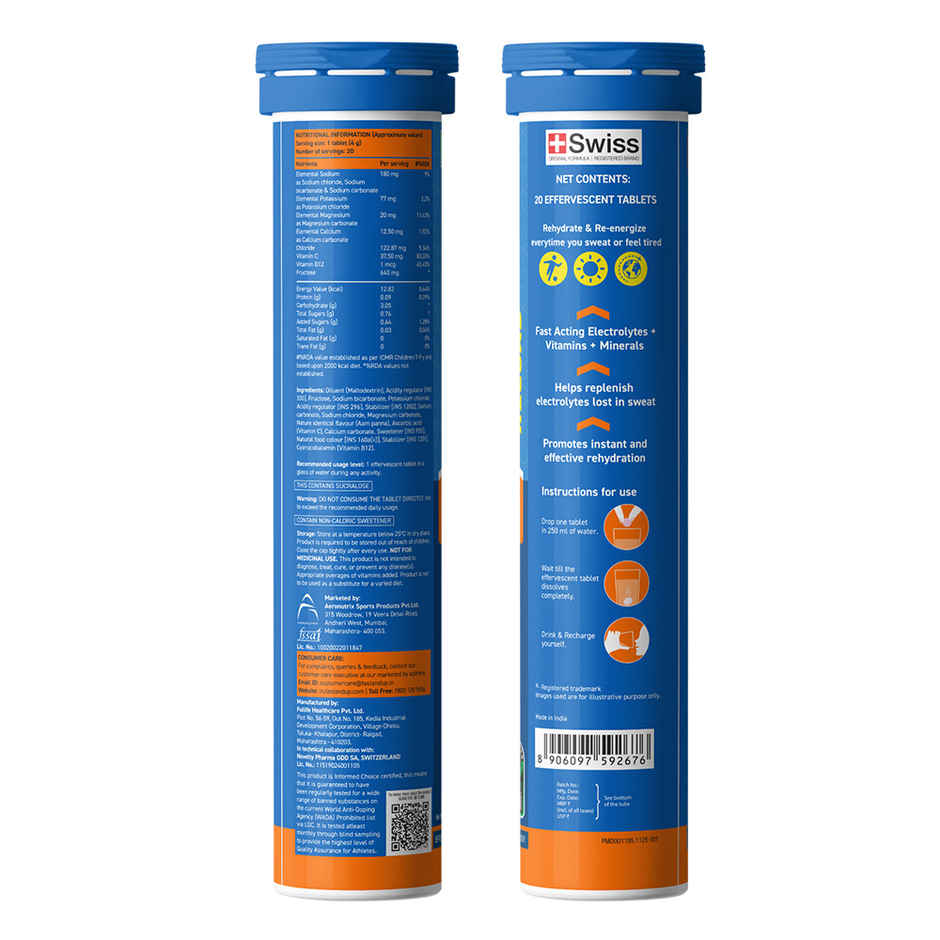 Fast&Up Reload Energy Drink Low Sugar Electrolyte - Aam Panna Flavour