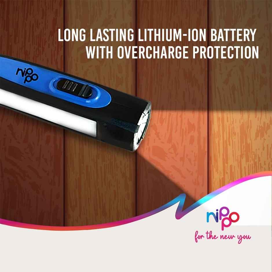 Nippo Spark Rechargeable 1W LED Torch with 1.5 W Side Light