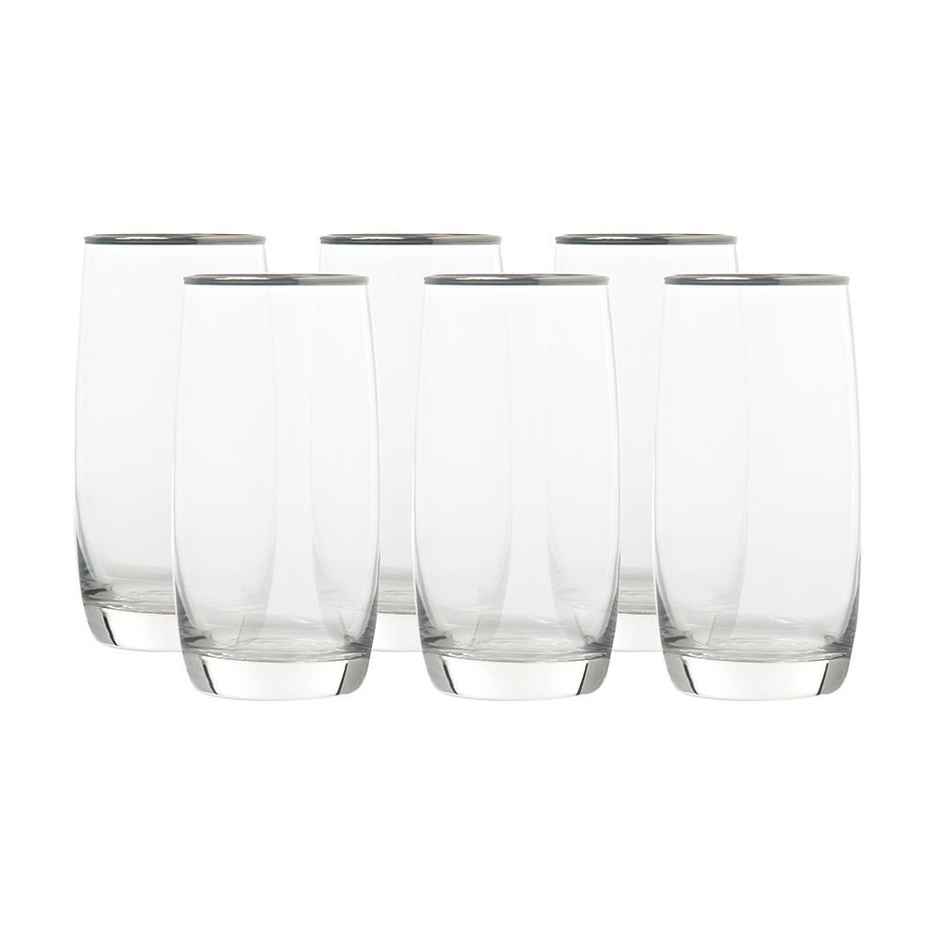 Ocean Ivory Water Glass Platinum Band | 370 ml | 6 pcs