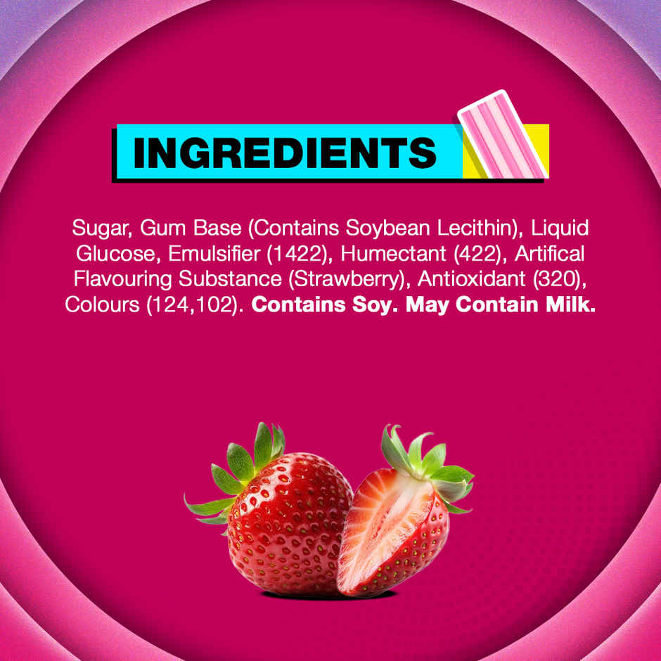 Boomer Strawberry Flavoured Bubble Gum Pack