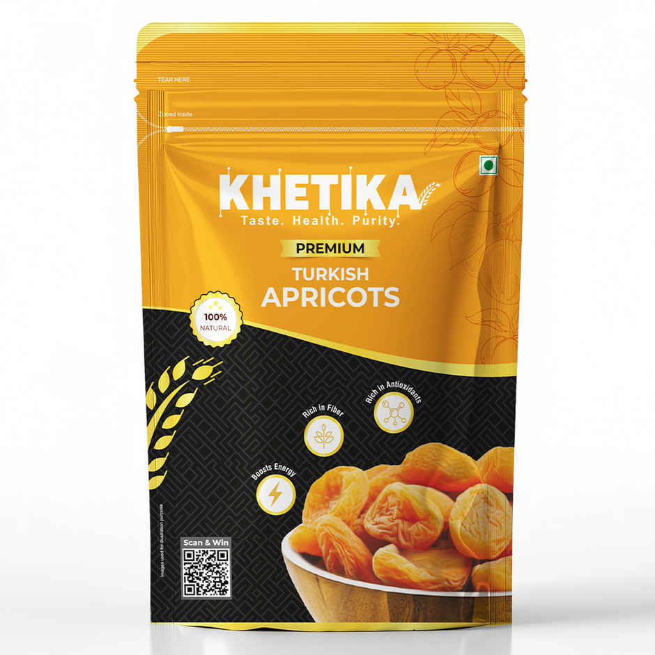 Khetika Premium Turkish Apricot (Khubani) | Rich in Fiber & Antioxidants