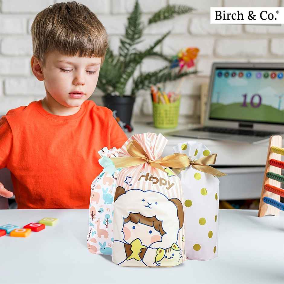 Birch & Co. Large Goody Gift Bags - Stripes | Pack of 25