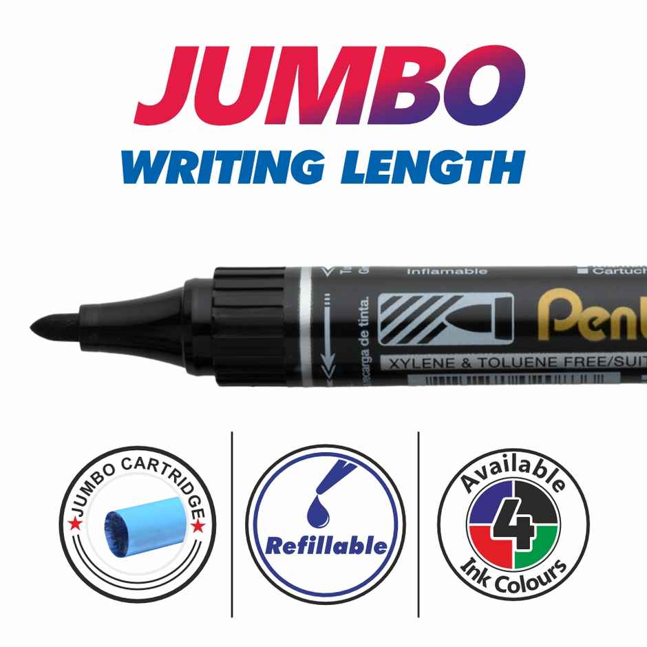 Pentel N450 Permanent Marker Bullet Tip Single Black Ink