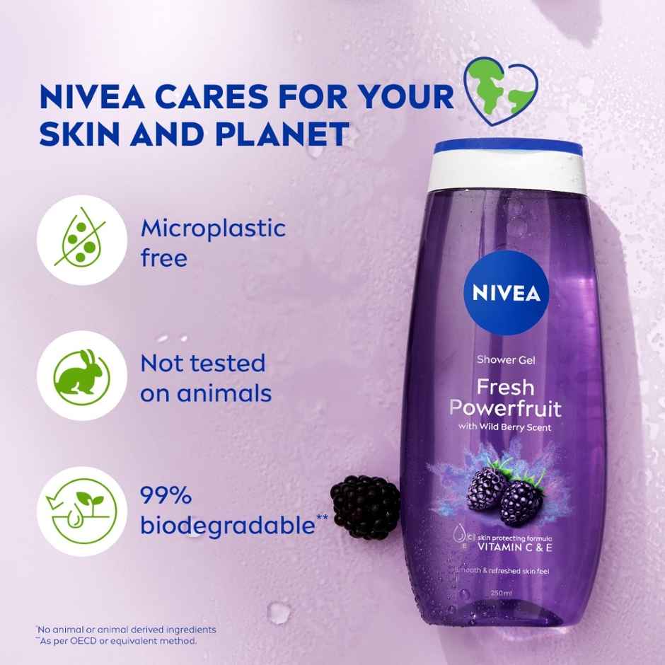 Nivea Shower Gel Power Fruit Fresh Body Wash Combo