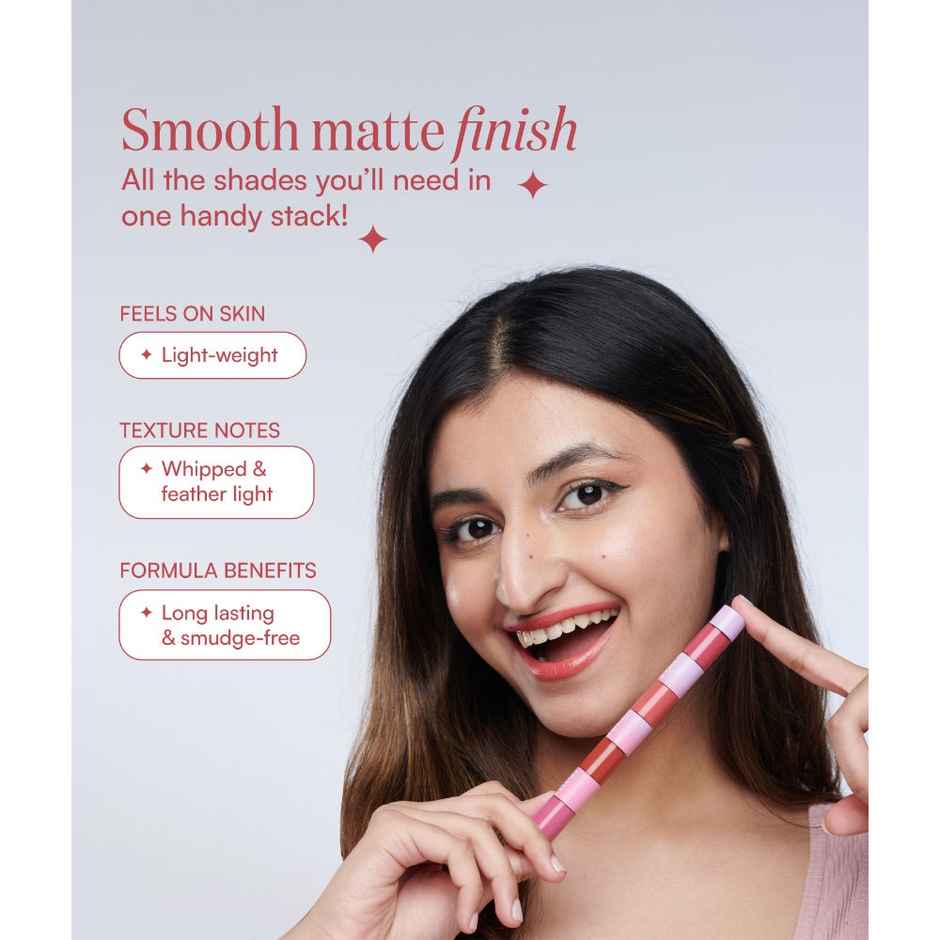 Gush Beauty Super Stack 4 in 1 Liquid Lipstick Stack | Conditioning & Pigmented | Nuditude | Pink Toned Nudes