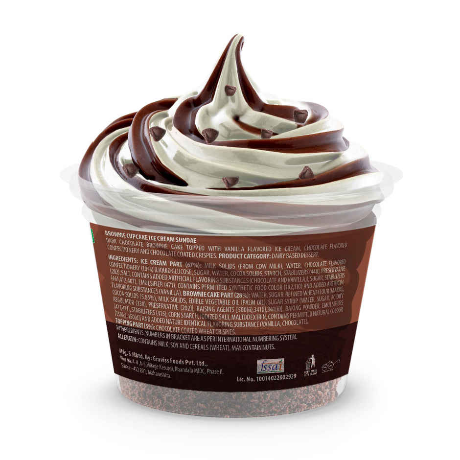 Baskin Robbins Brownie Cupcake Sundae Ice Cream Cup