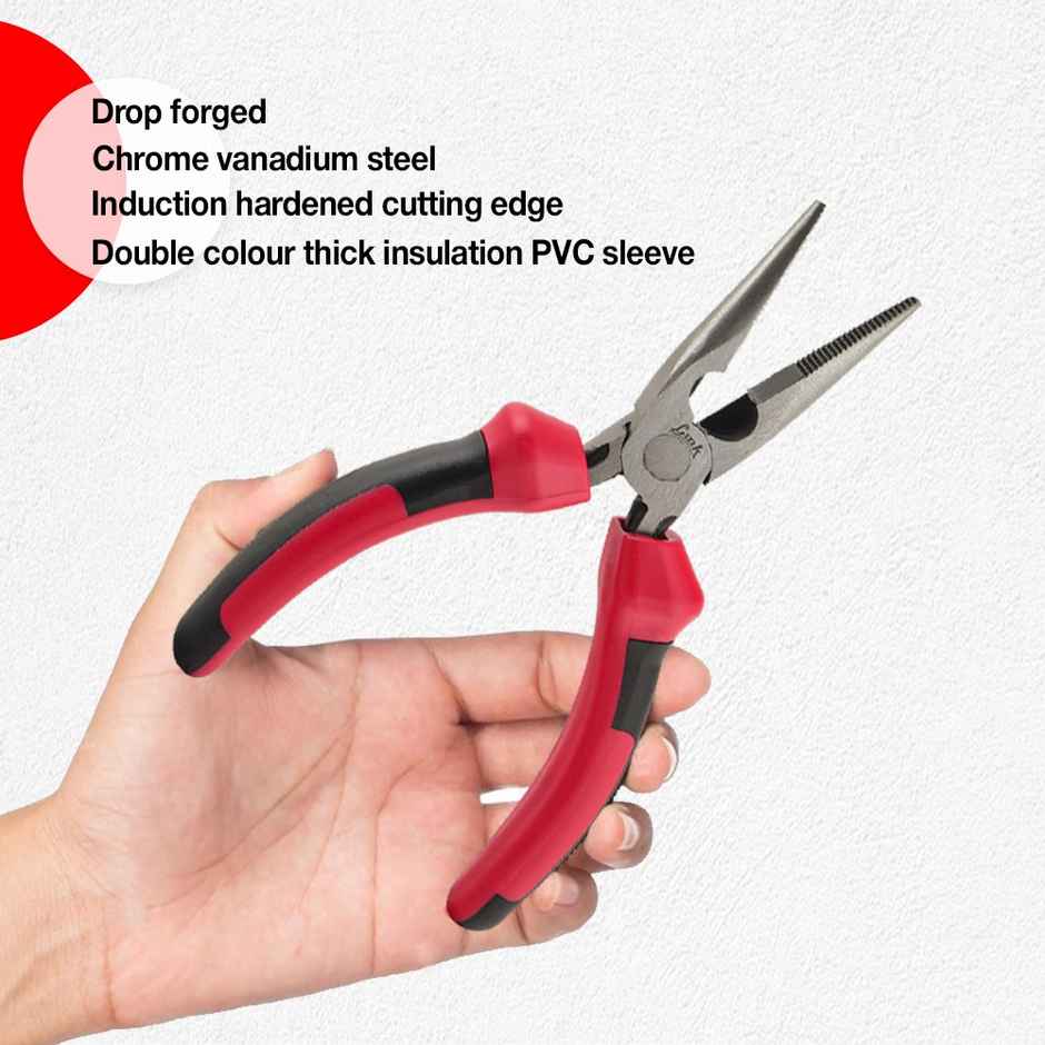 Link Prabal Long Nose Plier - Chrome Vanadium Steel | Induction Hardened | Precision Tool