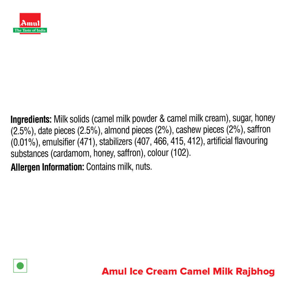 Amul Camel Milk Rajbhog Ice Cream Cup