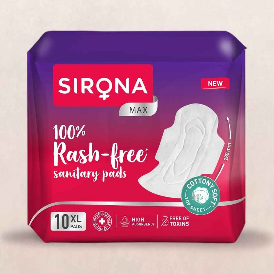 Sirona Rash Free Sanitary Pads | XL | 10 pcs