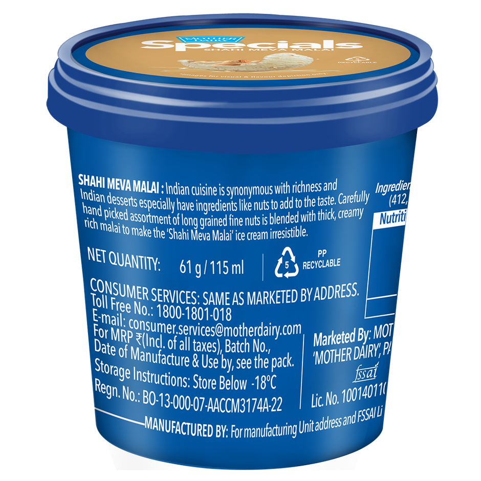 Mother Dairy Specials Shahi Meva Malai Cup