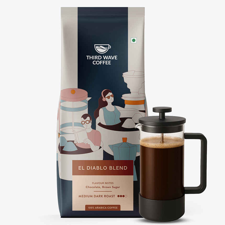 Third Wave Coffee Eldiablo French Press Medium Dark Roasted Ground Coffee