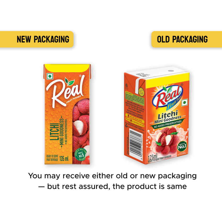 Real Fruit Power Litchi Juice | Pack of 10