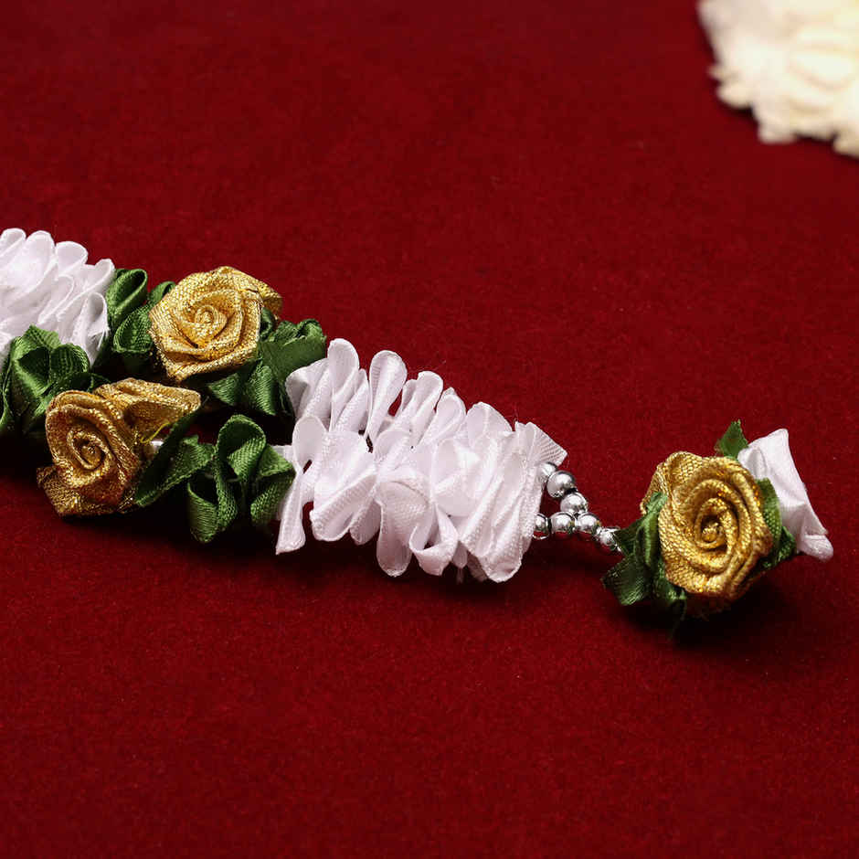 Pooja Mala - White | 12 inch | Mayyur