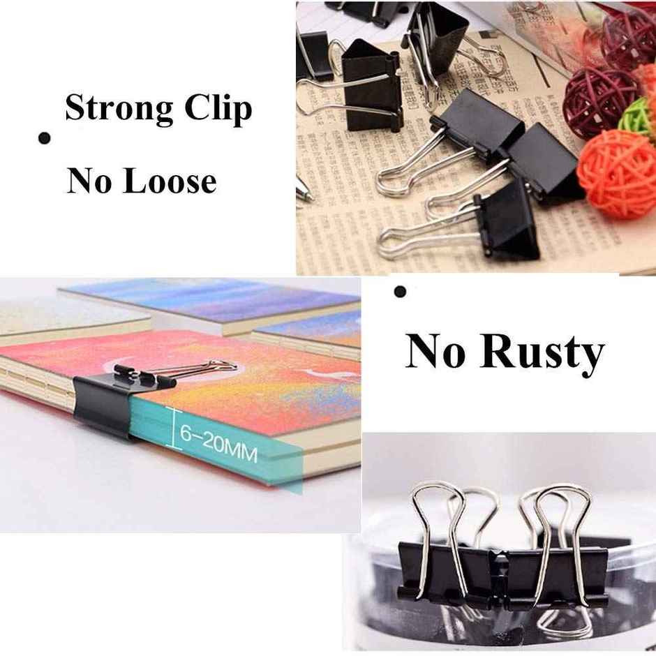 Chrome 51Mm Black Binder Clip
