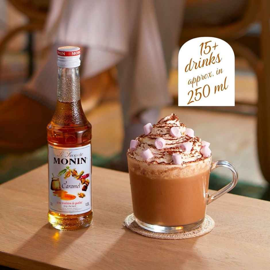 Monin Caramel Syrup For Coffee,Shakes And Mocktails