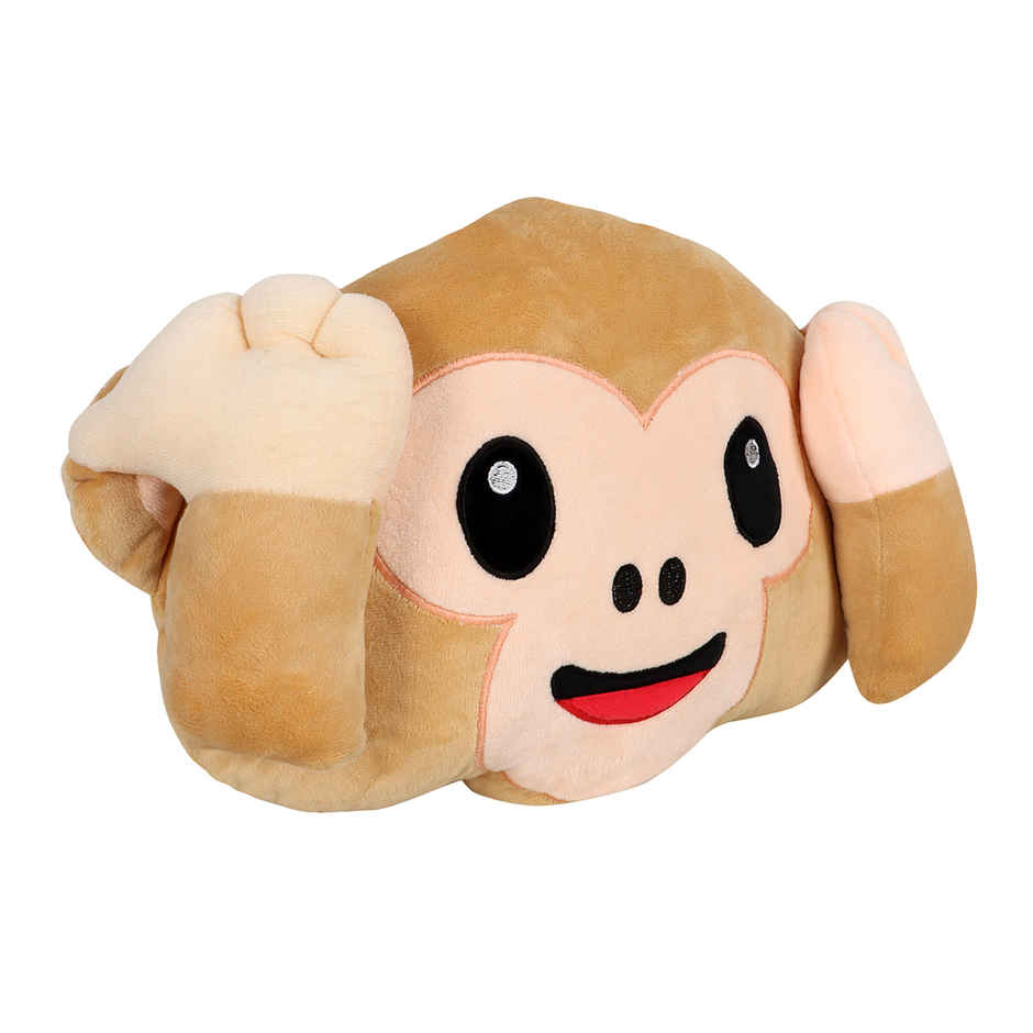 DearJoy Monkey Head Pillow Soft Toy - Brown