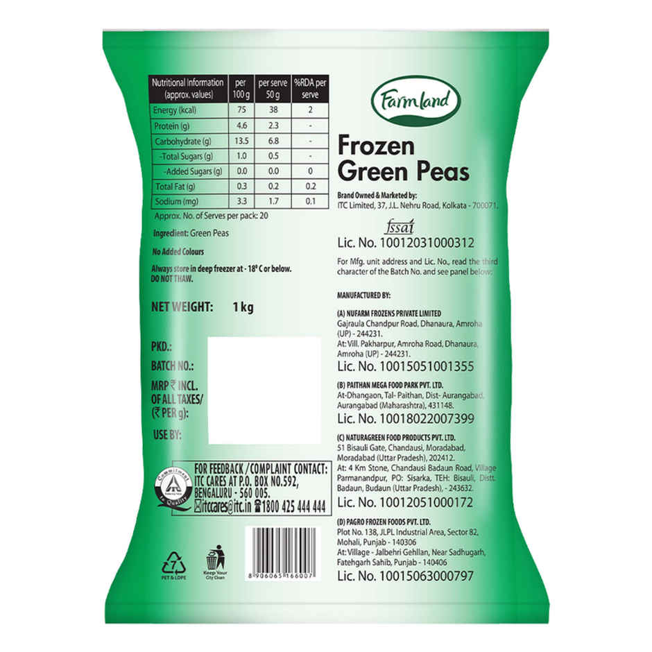 Farmland Green Peas | No Added Colours