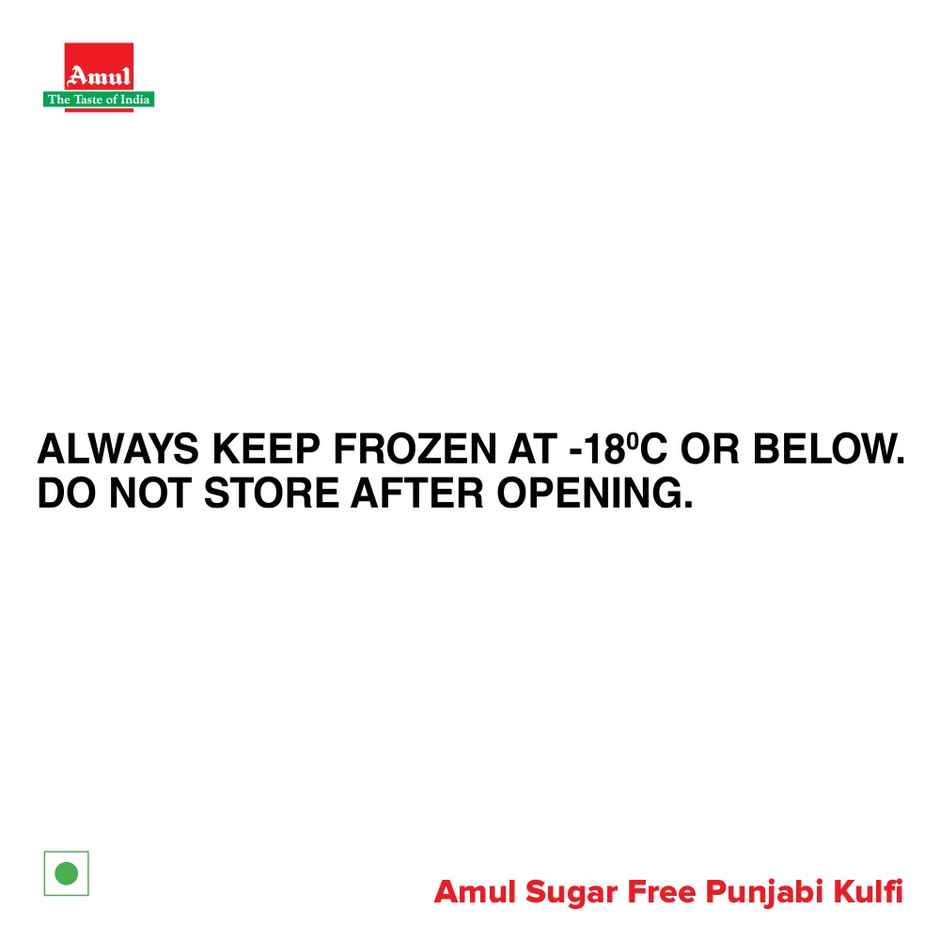 Amul Sugar Free Punjabi Kulfi Icecream Stick