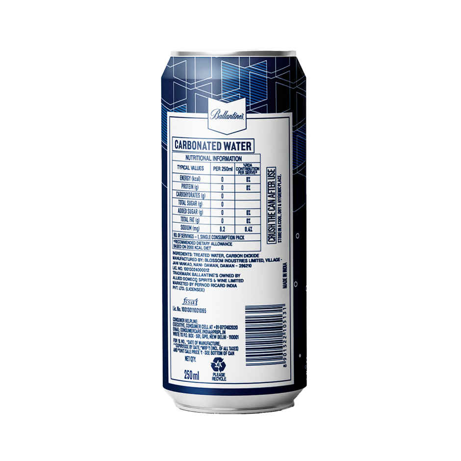 Ballantines Non-Alcoholic Carbonated Soda Water