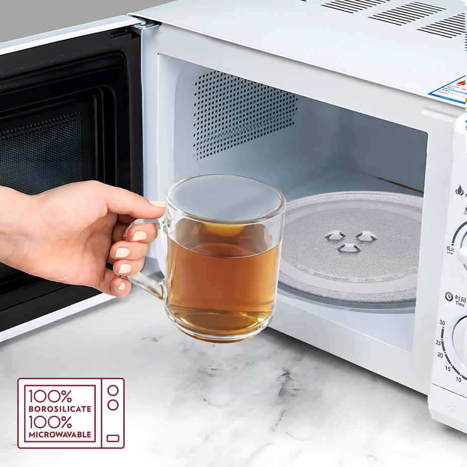 Borosil Latte Glass Mug Microwave Safe | 240 ml