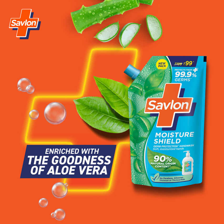 Savlon Moisture Shield Germ Protection Hand Wash (200ml) & Savlon Moisture Shield Germ Protection Hand Wash (650ml) Combo
