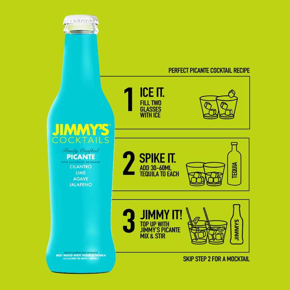 Jimmy's Picante Cocktail Mixer | Quick Cocktail Preparation