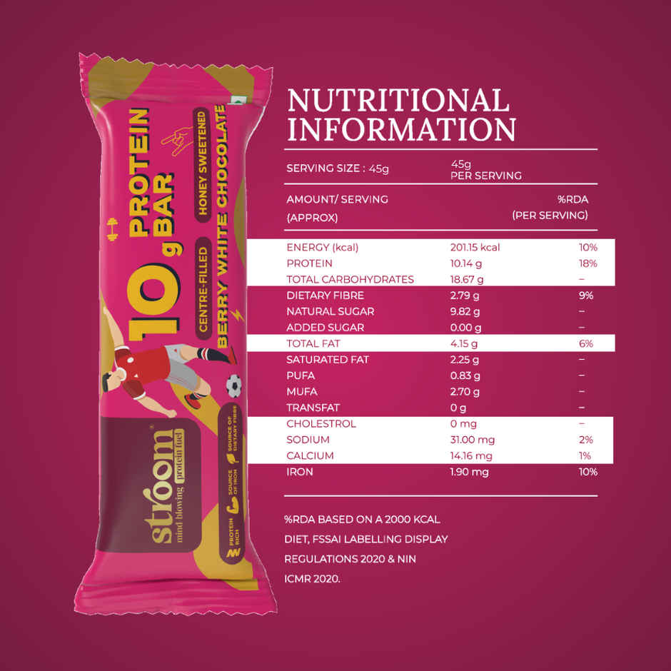Stroom Berry White Chocolate 10G Protein Bar Combo 
