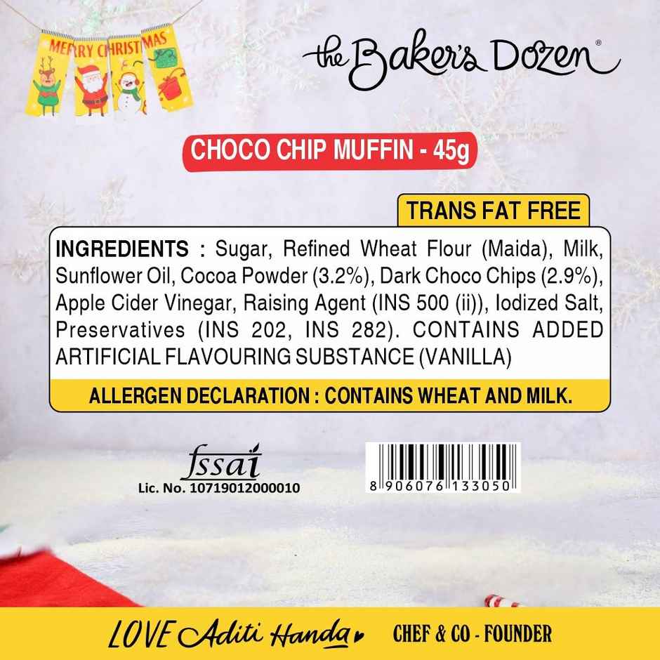 The Baker's Dozen Choco Chip Muffin | Soft & Chocolatey