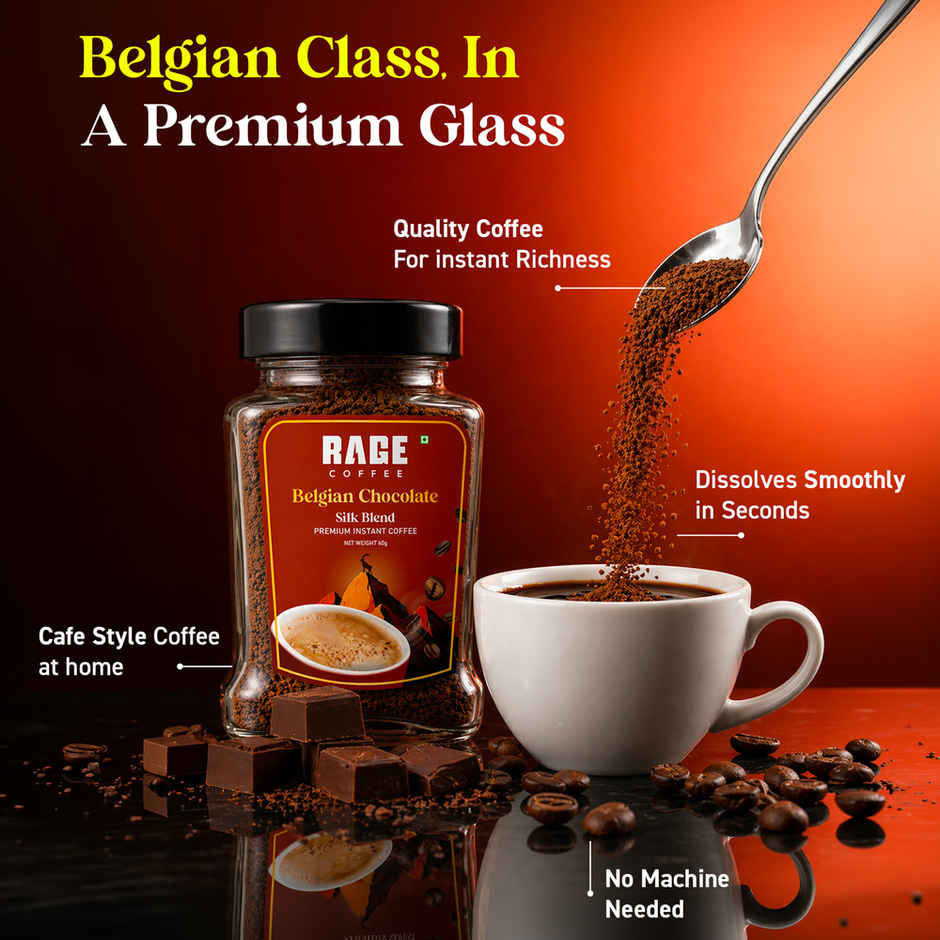 Rage Coffee Silk Blend Belgian Chocolate Instant Coffee