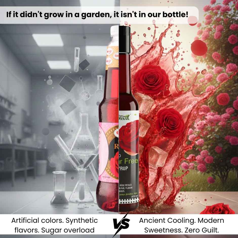 Vistevia Gulabo Sugar Free Rose Syrup