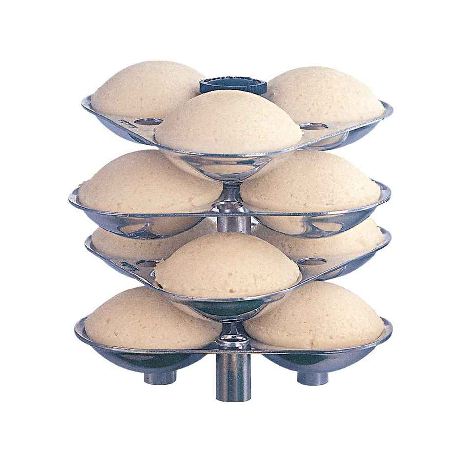 Hawkins Idli Stand For 3 Litre Cooker 12 Mini Idli Pan For 3 Litre Bigger Pressure Cookers - Silver