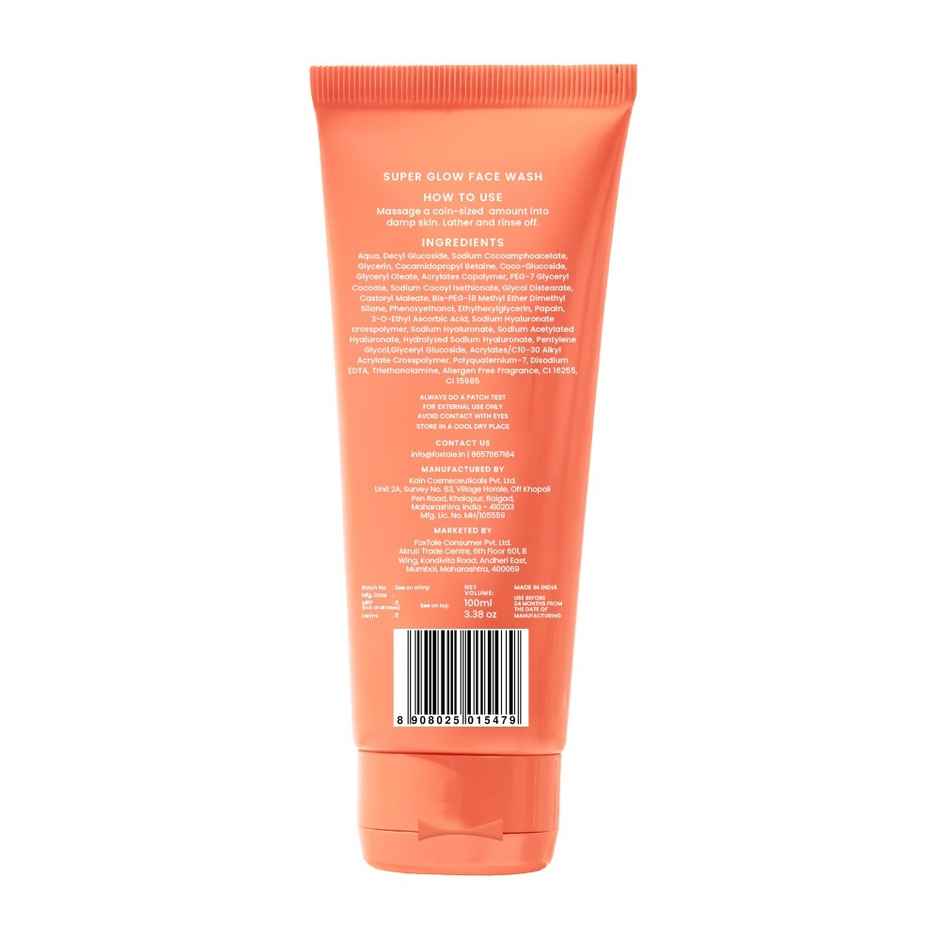Foxtale Vitamin C Super Glow Face Wash with Papaya enzyme | Reduces Tan | Boosts Glow