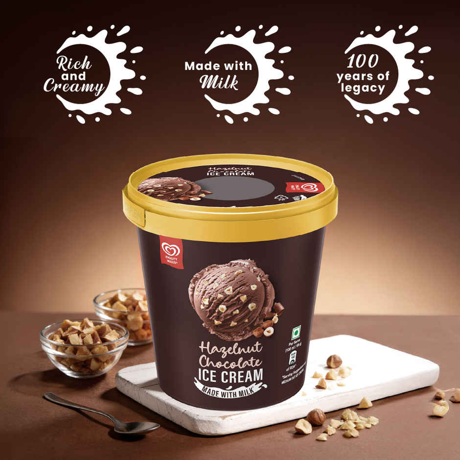 Kwality Wall's Hazelnut Chocolate Ice Cream Tub Combo