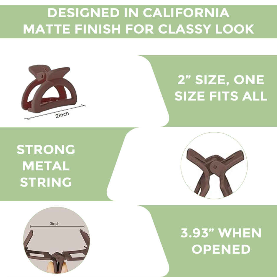 Prolume D Shape Small Cluthers Hair Clips Accessories For Women/Girl