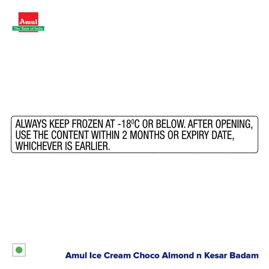 Amul Double Sundae Kesar Badam Icecream Ice Cream Tub