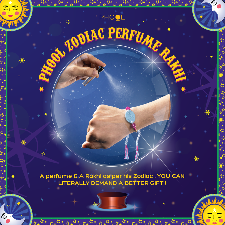 Zodiac Aquarius Rakhi for Brother (Phool)