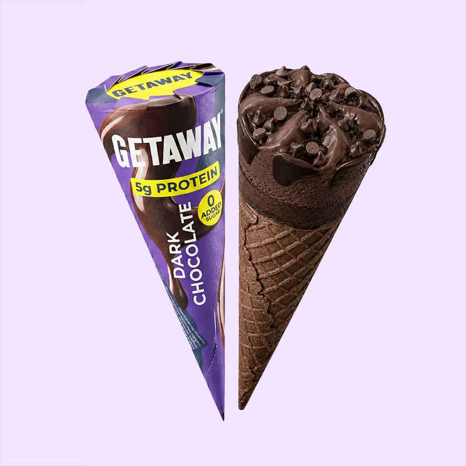Get-A-Way Dark Chocolate Ice Cream Cone | Zero Added Sugar