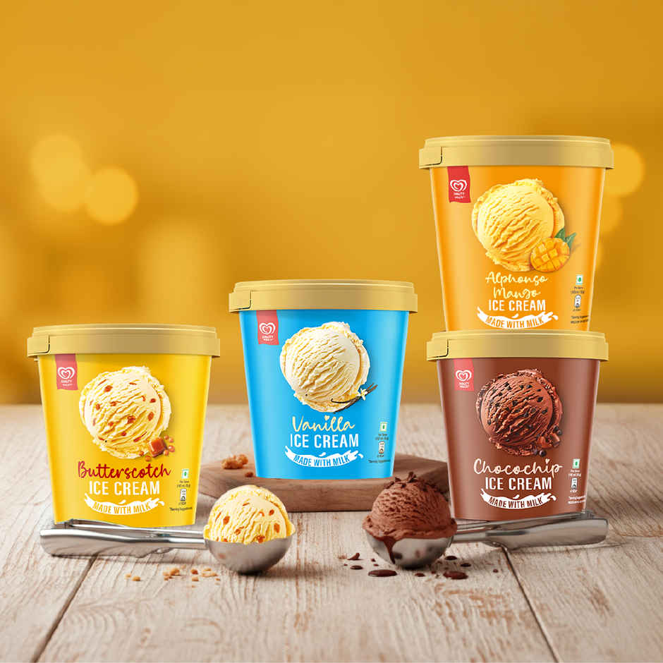 Kwality Walls Butterscotch Ice Cream Tub