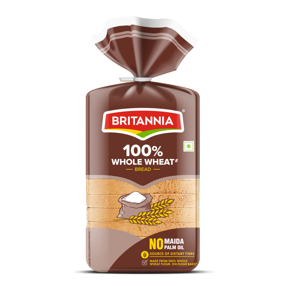 Britannia 100% Whole Wheat Bread (No Maida)