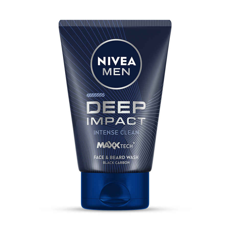 Nivea Men Face Wash Deep Impact Intense Clean For Beard & Face With Black Carbon