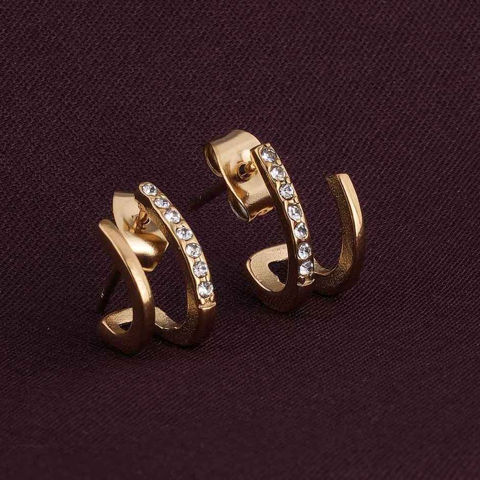 Palmonas Crystal Curve Earrings