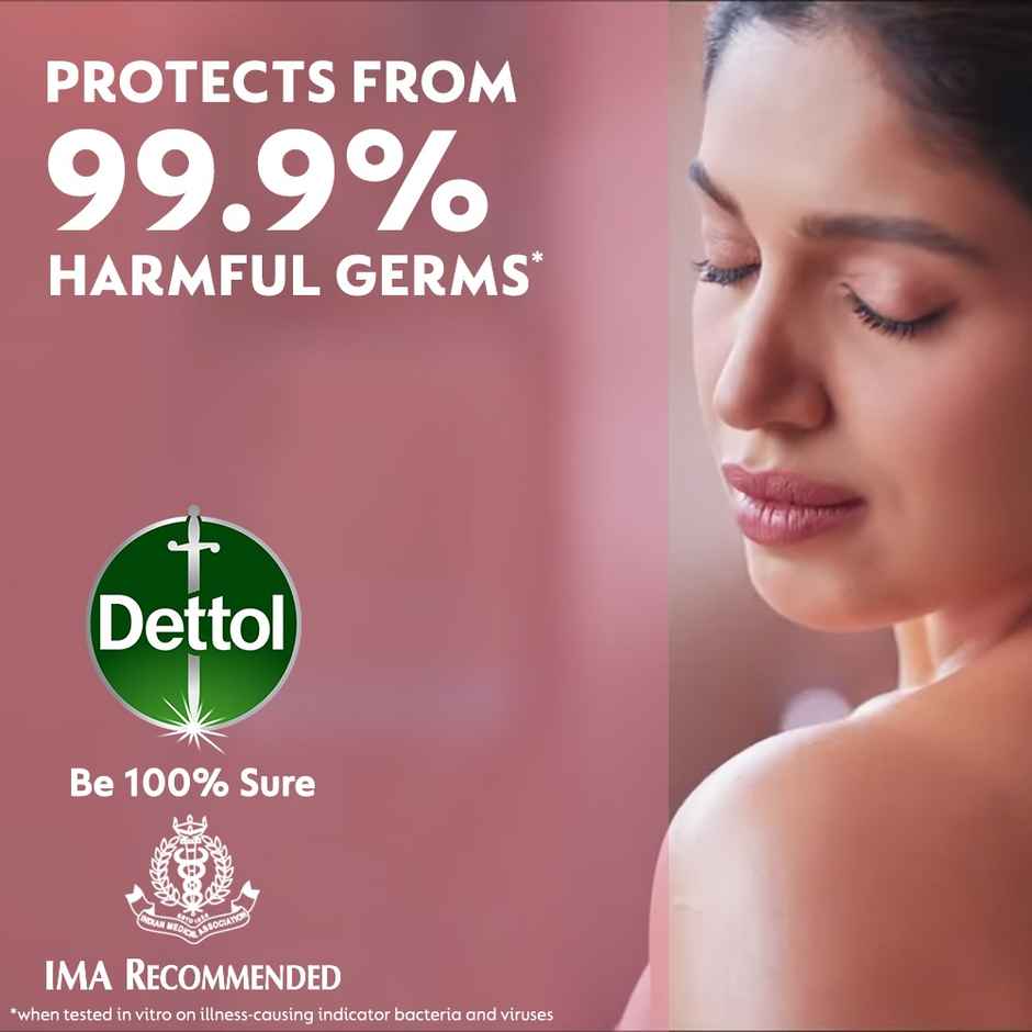 Dettol Skincare Bath Soap - Moisturising Bathing Soaps With Argan Oil Pack Of 5