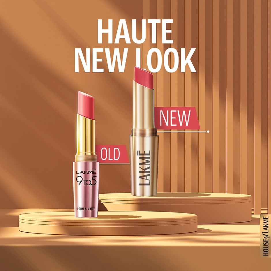 Lakme 9to5 Powerplay Priming Matte Lipstick | Lasts 16 hrs | Red Rust