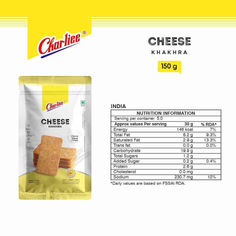 CHARLIEE Cheese Khakhra