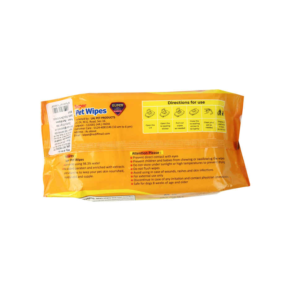 Super Pet Fresh Lime Scent Pet Wipes