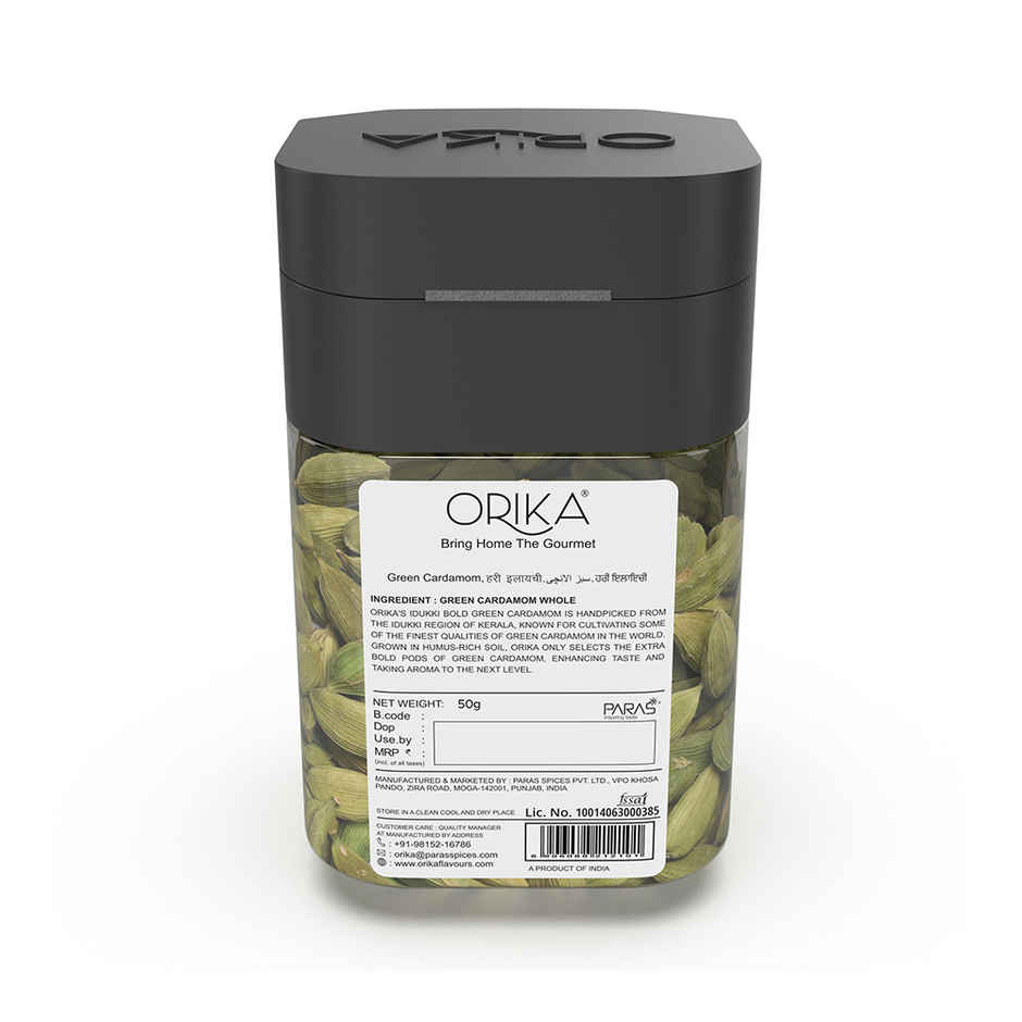 Orika Idukki Bold Green Cardamom | Hari Elaichi